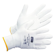 Guantes impermeables de seguridad para la mano con recubrimiento de palma en color blanco / negro PU